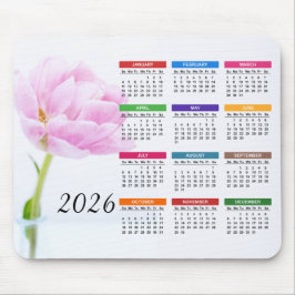Tapis De Souris Belle Peony Rose | Calendrier floral 2022