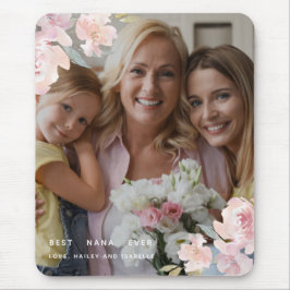 Tapis De Souris Belle photo florale Meilleur Nana jamais Blush