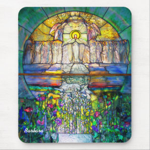 Tapis De Souris Belle photographie de vitrail religieux