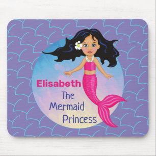 Tapis De Souris Belle Sirène Princesse Sous La Mer Pour Filles
