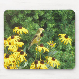 Tapis De Souris Belle Souris d'Oiseau Jaune