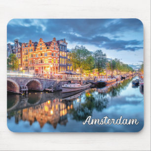 Tapis De Souris Belle Ville D'Amsterdam, Pays-Bas