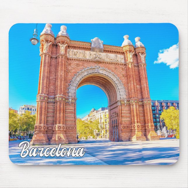 Tapis De Souris Belle Ville De Barcelone, Espagne (Devant)