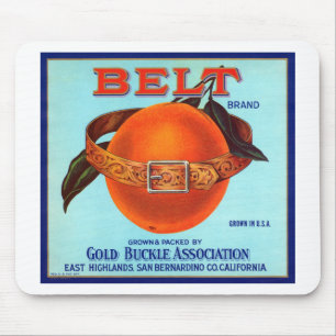 Tapis De Souris Belt Brand California Oranges