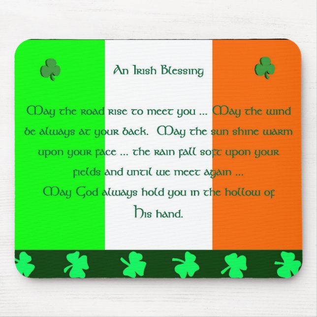 Tapis De Souris Bénédiction irlandaise (Devant)