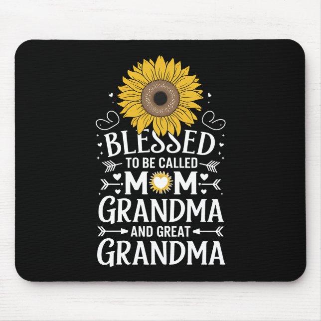 Tapis De Souris Béni D'Être Appelé Maman Grand-Mère Grand Tourneso (Devant)