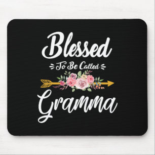 Tapis De Souris Bénie d'être appelée Gramma Floral Fête des Mères