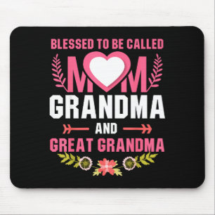 Tapis De Souris Bénie d'être appelée maman arrière-grand-mère fête
