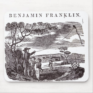 Tapis De Souris Benjamin Franklin entreprend son expérience de