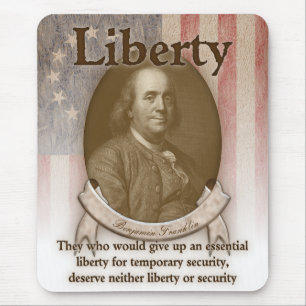 Tapis De Souris Benjamin Franklin - liberté