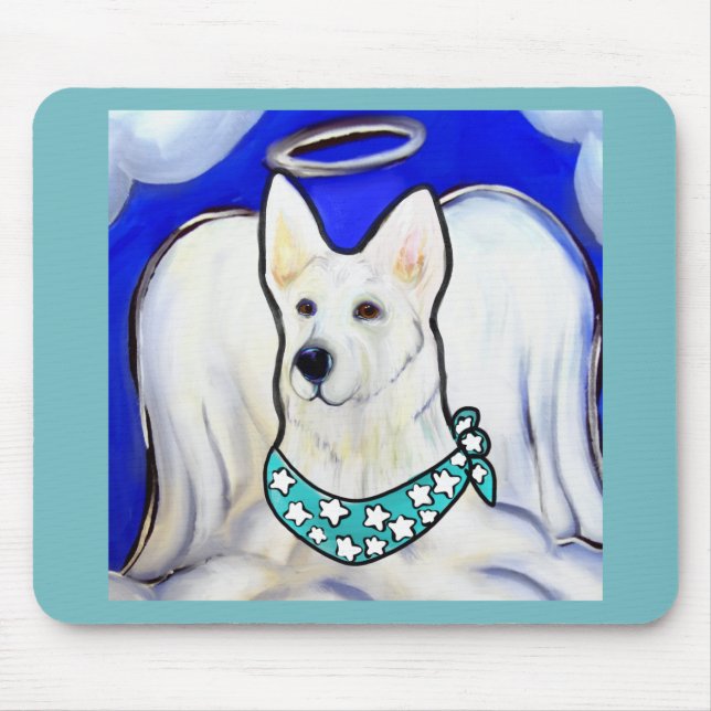 Tapis De Souris Berger allemand blanc (Devant)
