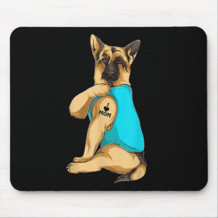 Tapis De Souris berger allemand I Love Maman Tattoo Vêtements Chie