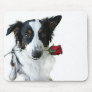 Tapis De Souris Berger australien et Mousepad rose