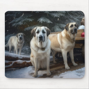 Tapis De Souris Berger d'Anatolie décoration de Noël de traîneau e