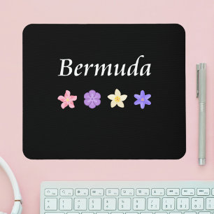 Tapis De Souris Bermudes Jolies Icônes Fleurs Couleur