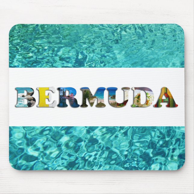 Tapis De Souris Bermudes Plage tropicale Bleu Océan Photos de Voya (Devant)