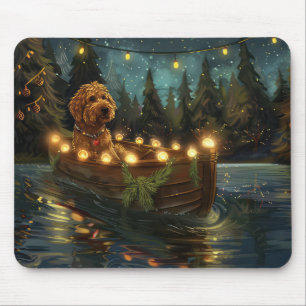 Tapis De Souris Bernedoodle Noël Festival Voyage