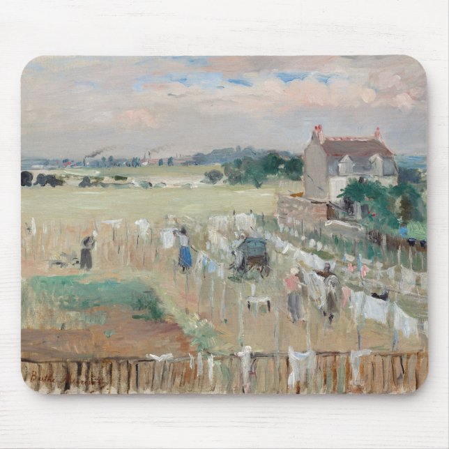 Tapis De Souris Berthe Morisot - Hanging the Laundry out to Dry (Devant)
