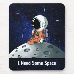 Tapis De Souris Besoin d'espace, Astronaute, Spationaute, Personna