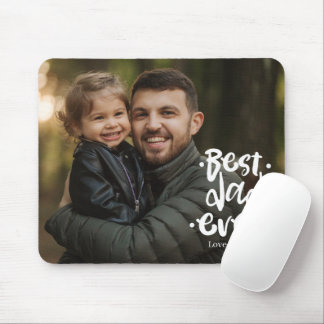 Tapis De Souris Best Dad ever Photo Father's Day Gift Daughter