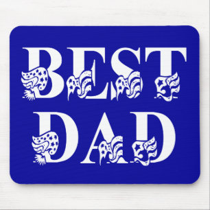 Tapis De Souris Best Dad with Flags White Text