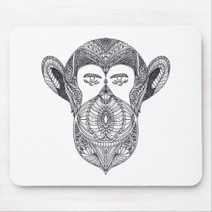 Tapis De Souris Bête sauvage du griffonnage de forêt