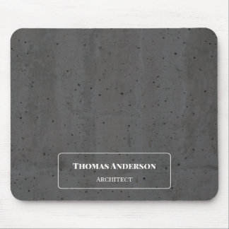 Tapis De Souris Béton Moderne Blanc et Gris Foncé