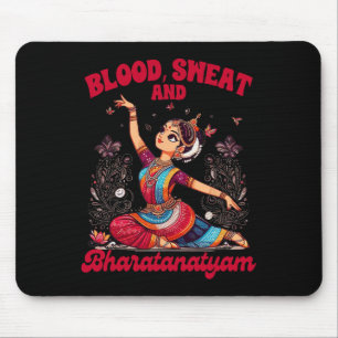 Tapis De Souris Bharatanatyam Dansant Sang Indien Une Sueur Et Bha
