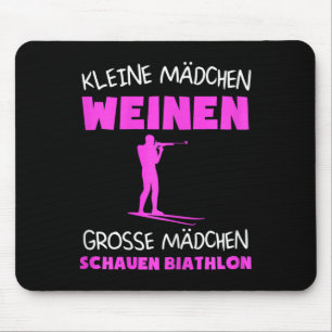 Tapis De Souris Biathlon féminin Ski Biathlet Sports d'hiver Cadea