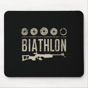 Tapis De Souris Biathlon Sport hivernal Ski Riffle tir Biath