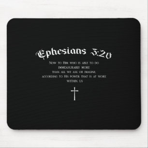 Tapis De Souris Bible chrétienne Verse Ephésiens 3_20 Priez Power