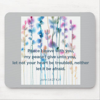 Tapis De Souris Bible verse confort fleurs vives couleur eau