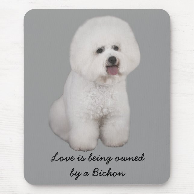 Tapis De Souris Bichon Frise Mousepad précieux (Devant)