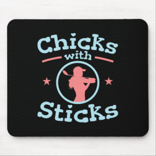 Tapis De Souris Bicks Avec Bâtons Golf Club Femmes