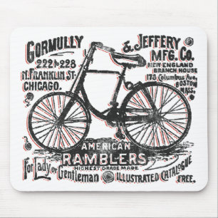 Tapis De Souris Bicyclette américaine de randonneur