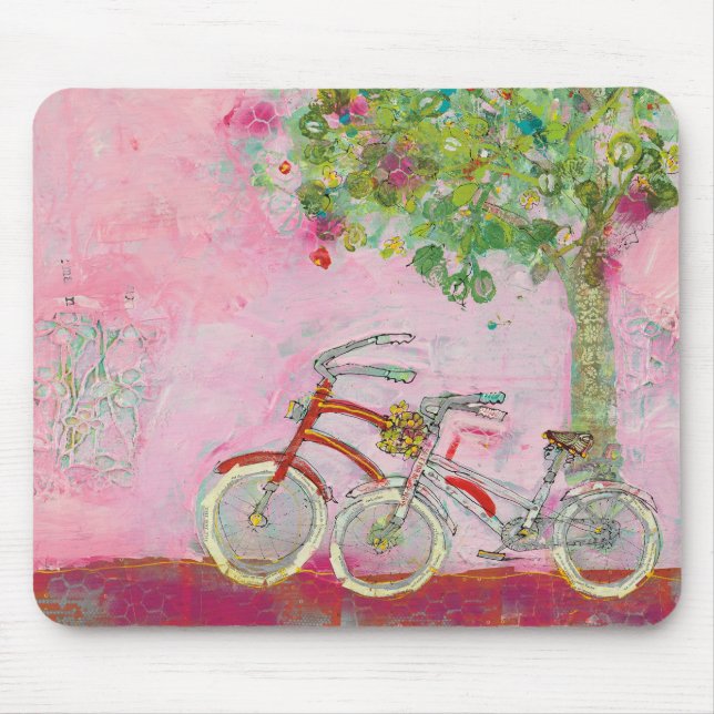 Tapis De Souris Bicyclettes roses (Devant)
