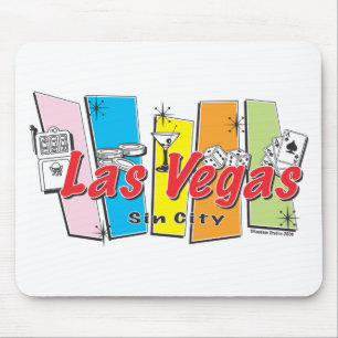 Tapis De Souris Bienvenue à Las Vegas Sin City