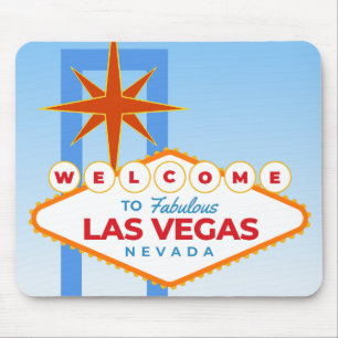 Tapis De Souris Bienvenue au fabuleux Las Vegas Blue Sky