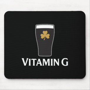 Tapis De Souris Bière Stout Vitamin G Shamrock Boire Irlandais St