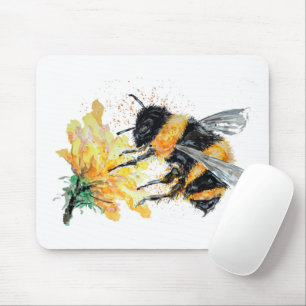 Tapis De Souris Big Honey Bee collecte du pollen