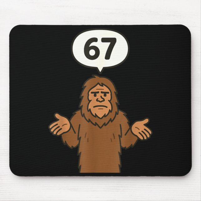 Tapis De Souris Bigfoot 67 Meme Six Seven Funny Sasquatch  (Devant)