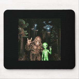 Tapis De Souris Bigfoot alien ufo selfie drôle sasquatch mème homm