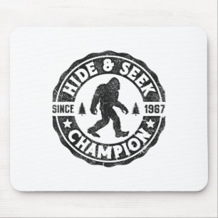 Tapis De Souris Bigfoot Cacher Et Chercher Champion Drôle Sasquatc