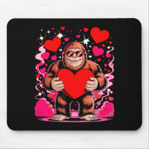 Tapis De Souris Bigfoot Drôle Avec Des Lunettes De Soleil Tenant U