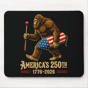 Tapis De Souris Bigfoot feux d'artifice 4 juillet patriotique sasq