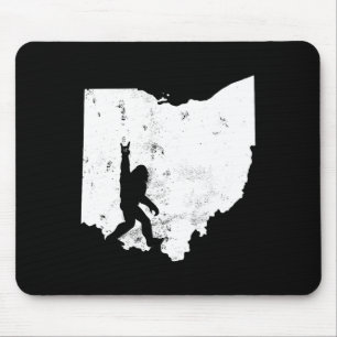 Tapis De Souris Bigfoot Ohio State Map Sasquatch Hommes Cadeau Fem