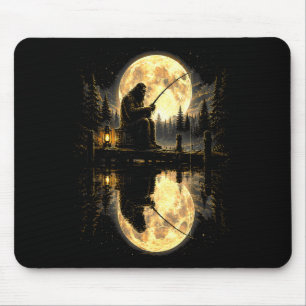 Tapis De Souris Bigfoot pêche pleine lune lac réflexion extérieur 