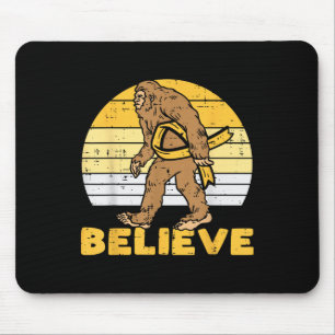 Tapis De Souris Bigfoot Sasquatch Croire Ruban Contre le Cancer de