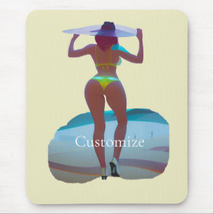 Tapis De Souris Bikini Booty Beach Girl Thunder_Cove