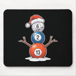 Tapis De Souris Billard Noël Snowman Avec Table De Billard